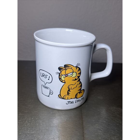 Vintage Garfield Jim Davis I Like My Coffee To Sit Up & Bark Coffee Cup Mug 1978 - Picture 1 of 5